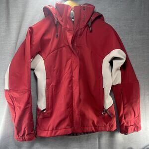 Womens Salomon Zip Snowboarding Ski Jacket Coat M Primaloft RN 98309 Red
